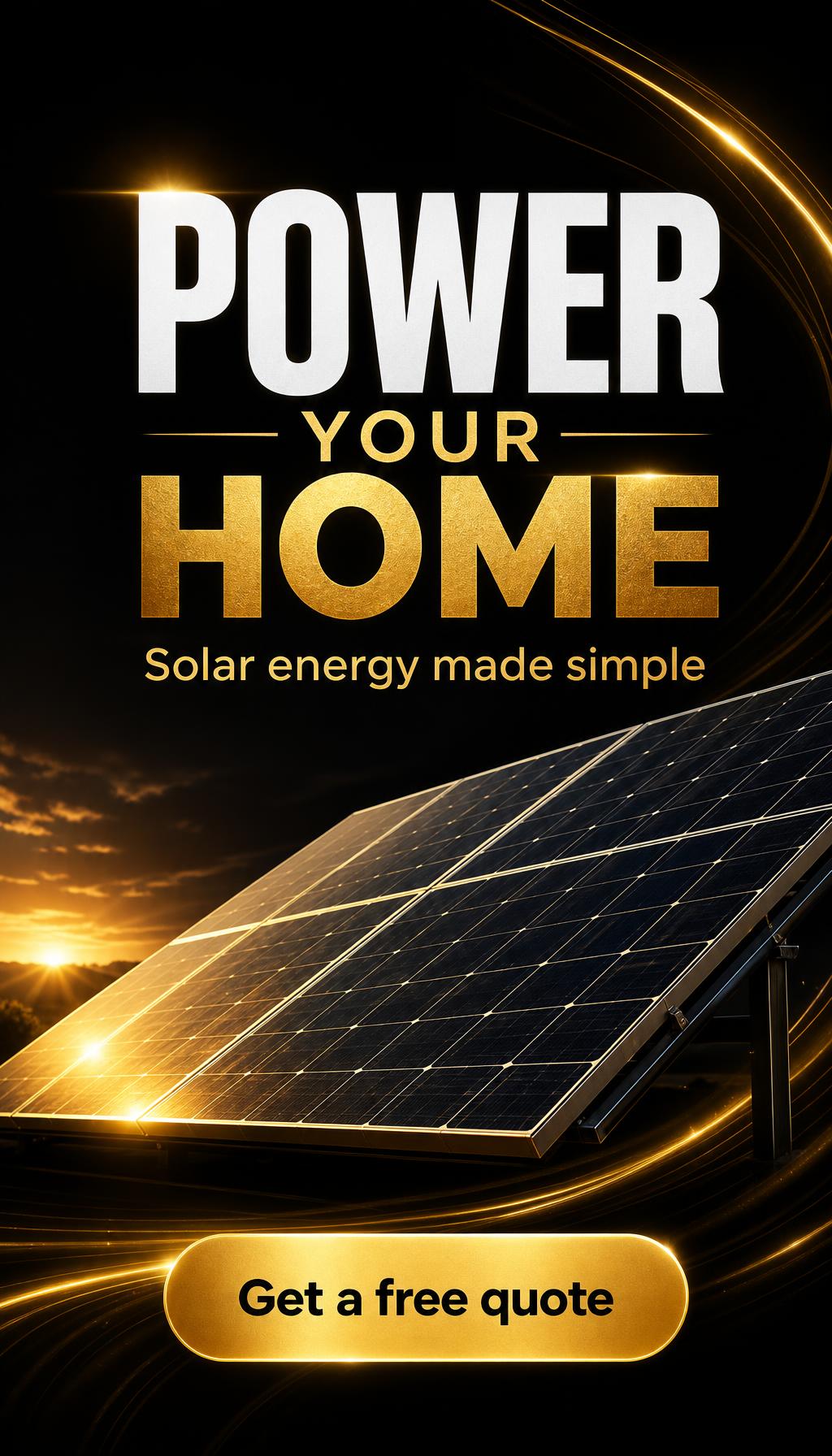 Instagram ad concept for a solar energy company